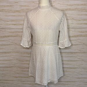 Here Comes The Sun White Eyelet Dress